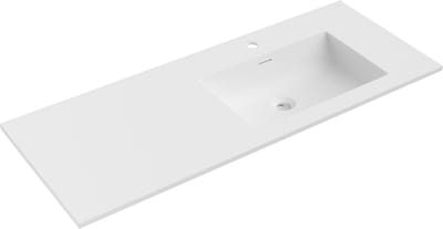 Mexen Otis ingebouwde wastafel rechts 121 x 46,5 cm, wit mat - 25181201P