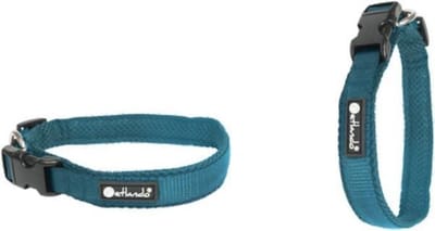 Petlando Hondenhalsband Mesh Petrol - Klikhalsband - M 45-50x3.5 Cm
