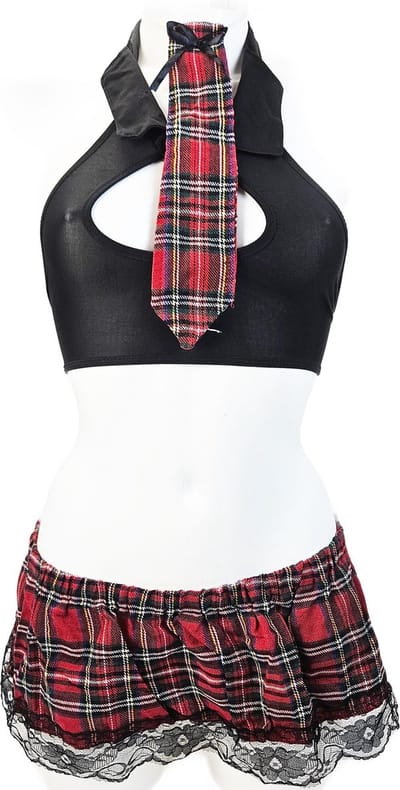 BamBella ® Sexy erotische uniform - Maat XS/S - Schoolmeisje Rollenspel kleding outfit dames
