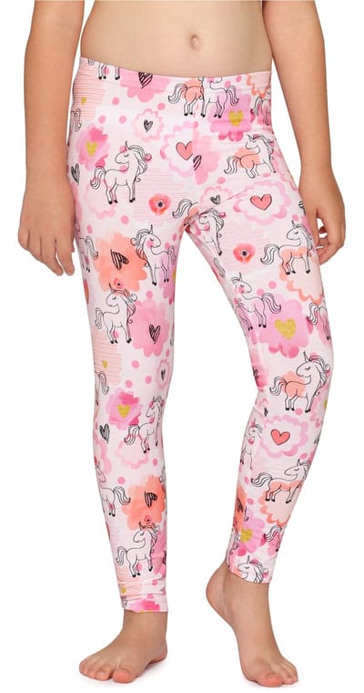 Merry Style Meisjes Lange Legging - van Katoenen - Vrijetijdsbroek - Sport - MS-MS10-337-LE-new - Wit/Einhorn - 152