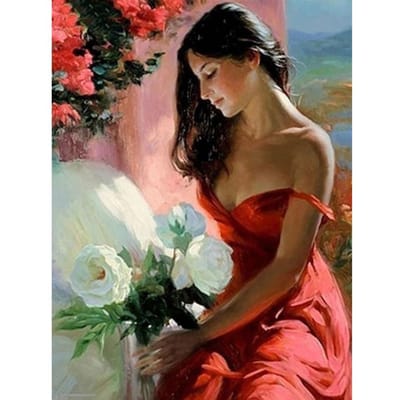 Diamant schilderij volledige ronde sexy vrouw foto diamant borduurwerk diamant mozaïek lay-out woondecoratie 20X30CM black