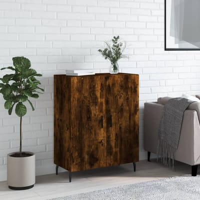 vidaXL - Dressoir - 69,5x34x90 - cm - bewerkt - hout - gerookt - eikenkleurig