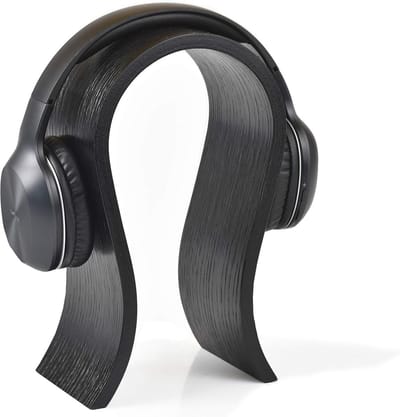 Houten hoofdtelefoonhouder voor kantoor - Minimalistische headsetstandaard in natuurlijke eikenkleur - Ideaal als cadeau voor gamers en vrienden