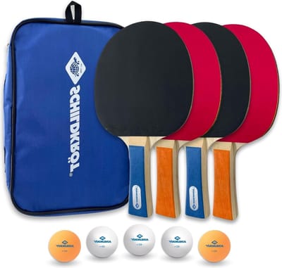 Tafeltennisset Donic-bord kröt - 4 spelers - rackets - ballen - draagtas - goede vrijetijdskwaliteit - 788603