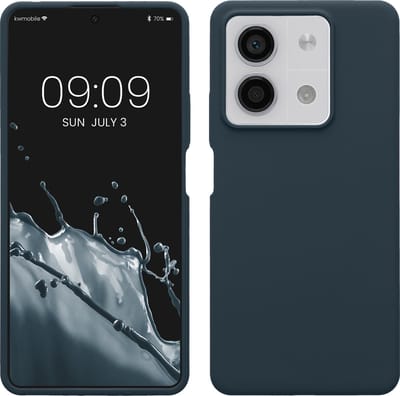 kwmobile telefoonhoesje geschikt voor Xiaomi Redmi Note 13 5G - Hoesje met siliconen coating - Smartphone case in leisteen