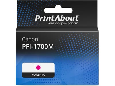 PrintAbout huismerk Inktcartridge PFI-1700M Magenta Geschikt voor Canon