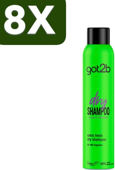8 x Schwarzkopf - got2b Fresh It Up Extra Fresh Dry Shampoo