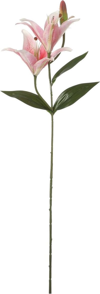 MICA DECORATIONS TIJGERLELIE KUNSTBLOEM - L65 CM - ROZE