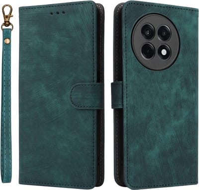 Coverup Hoesje - Geschikt voor OnePlus 13R Hoesje - Coverup Book Case met Koord - Groen