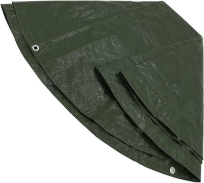Afdekzeil Rond - Beschermhoes - Hout Beschermen - Waterdicht UV-gestabiliseerd - Ø 3 meter - Groen