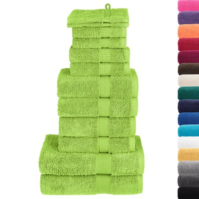 vidaXL - 12-delige - Handdoekenset - SOLUND - 600 - g/m² - groen