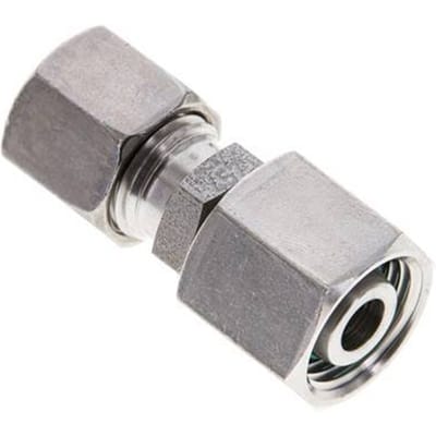 8L & 10L RVS Rechte Snijringkoppeling Draaidoorvoer 315bar FKM O-ring en Afdichtconus ISO 8434-1