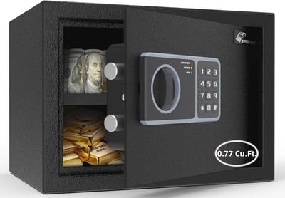 Veiligheid Kluis Box voor Thuis - Documentkluis met Elektronisch Toetsenbord - Wand- of Vloermontage - Persoonlijke Kluis met Verwijderbare Plank
