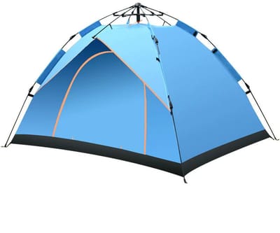 RezReady Kampeertent 3-4 Personen/Kinderen – maat 200x200 cm – Waterdicht, Glasvezelstokken & Dubbele Laag