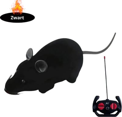 Bovista Kattenspeelgoed - Voor Katten - Cat Toy - Kattenspeeltjes - Interactieve Muis - Zwart
