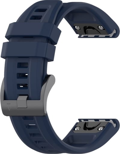 Siliconen bandje - geschikt voor Garmin Fenix 3 / 5X / 5X Plus / 6X / 6X Pro / 7X / 7X Pro / 8 (51 mm) / Quatix 3 / 6X / Tactix (7) / Enduro (2) / Descent Mk1 / Mk2(i) / Mk3i 51 mm / D2 / Delta PX / Mach 1 Pro / Epix Pro Gen 2 51 mm - donkerblauw