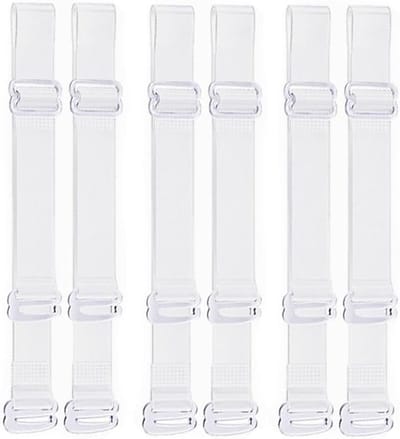 BH-bandjes - 3 paar - Doorzichtige bh-band - Bevat 3 maten - Transparante BH-bandjes - Verstelbaar - Onzichtbare bandjes - Verstelbare - Antislip bandjes - Zachte bandjes - BH-bandjes