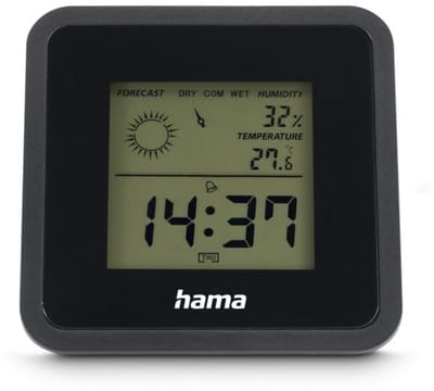 Digitale Thermometer en Hygrometer - Binnenluchtvochtigheid en Temperatuurmeter met Klok