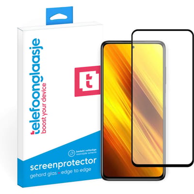 Xiaomi Poco X3 screenprotector gehard glas Edge to Edge