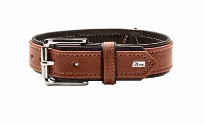 Hunter Hondenhalsband Canadian Up Cognac / Zwart Maat 45