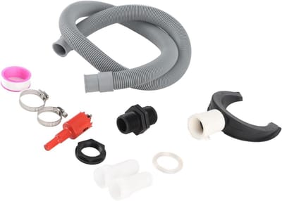 Regenwateropvangsysteem - Regenton Aansluiting - Water Besparen Tuin - Compact Ontwerp - 110 mm - Grijs