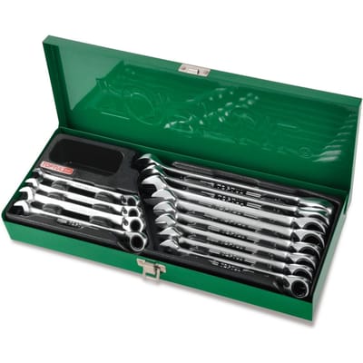 Ratelsleutelset TOPTUL 12st (8 9 10 12 13 14 15 16 17 18 19 mm)