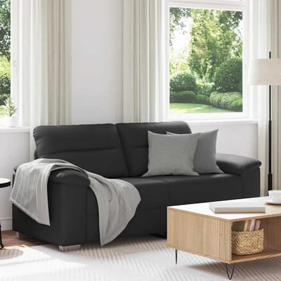 vidaXL - 2-zitsbank - zwart - 180x81x84 - cm - kunstleer