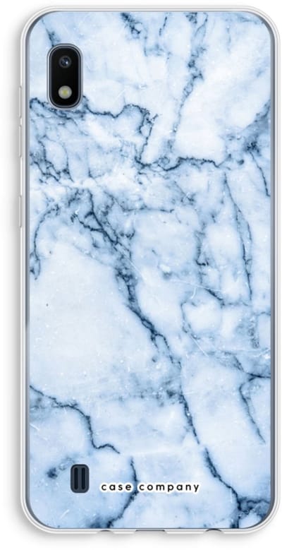 Case Company® - Hoesje geschikt voor Samsung Galaxy A10 hoesje - Blauw marmer - Soft Cover Telefoonhoesje - Bescherming aan alle Kanten en Schermrand