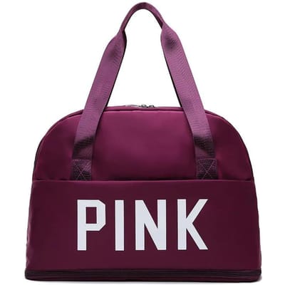 Grote Capaciteit Reistas Lichtgewicht Fitness Tas Verstelbare Rits Tas Cover Trekstang Handtas Waterdichte Duffle Bag Crossbody Tas voor Meisjes Make-up Tas paars
