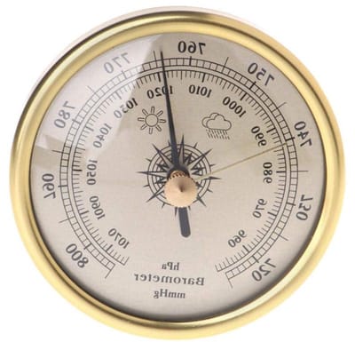 Weerstation Analoog - Barometer Hygrometer - Weersvoorspelling Binnen - Multifunctionele Integratie - 7.2 x 2.7 cm - Goud