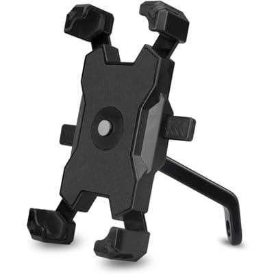 Support de téléphone portable pour vélo à verrouillage rapide, Rotation à 360 degrés, support de téléphone réglable pour moto, vue arrière Type 2 noir