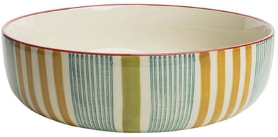 Dailygoods- Saladekom handgemaakt - 30 x 30 x 10 cm - 4000 ml - aardewerk - decoratief element - nostalgisch karakter - Serveerschaal