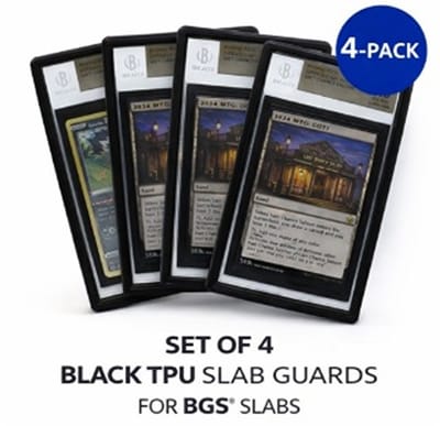 BGS Slab Guard / Slab Bumper – Bescherming voor TCG, MTG & Yu-Gi-Oh! Graded Cards – TCG Card Protector – Set van 4 stuks – Kleur Zwart
