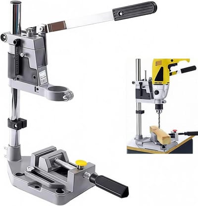 Handboormachine met Standaardset - Haakse Slijperstandaard - Haakse Slijper Houder - Verstelbare Boordiepte 60mm - Deze Steun is Speciaal Ontworpen voor Elektrische Boormachines met een Halsdiameter van 38-43 mm