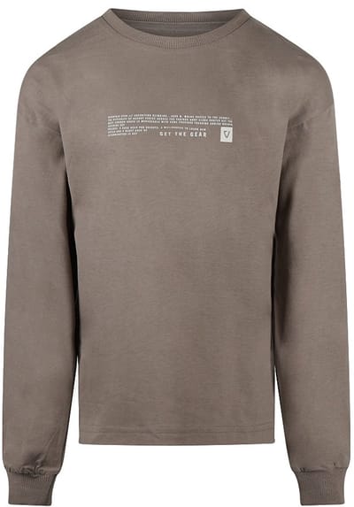 No Way Monday Jongens T-shirt - Taupe