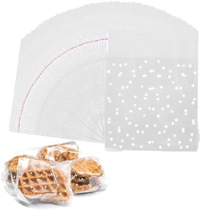 Store_9 - Zelfklevende Cellofaan Zakjes - Voedselveilige Snoepzakjes - Ideaal voor Feestjes - 200 Stuks - Geschikt voor Snoep en Koekjes - Transpar...