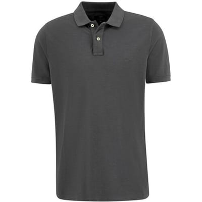 Fynch-Hatton Polo Garment Dyed Slubyarn Cotton Asphalt / male