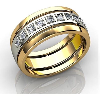 Huitan Nieuwe Koppelringen voor Vrouwen/Mannen Bruiloft Verjaardag Ring met Glanzende CZ Eeuwigheid Accessoires Klassieke Sieraden 8 black