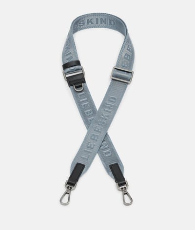 LIEBESKIND BERLIN Schouderriem Accessoires voor tassen Logo Webbing Strap 3,2 cm Blue Heaven Blauwgrijs
