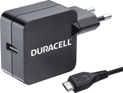 Duracell micro USB 2.4A 220V EU oplader (incl. kabel)