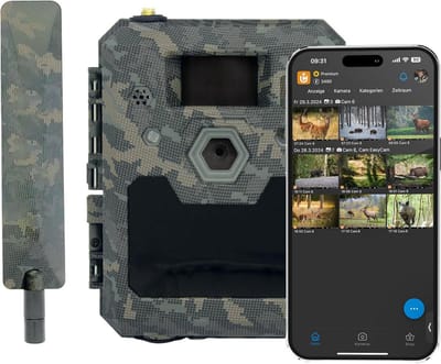 SnelShoppen - Wildlife Camera 4G met Full HD Beelden, Nachtzicht, Bewegingssensor, Mobiele App en 16GB SD Kaart - Perfect voor Natuurwaarneming en Bui