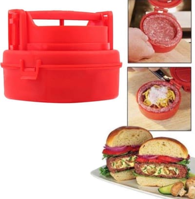 LOUZIR Hamburgerpers - Press Machine - Hamburgervormer - Patty Maker - Perfect Voor Gevulde Hamburgers