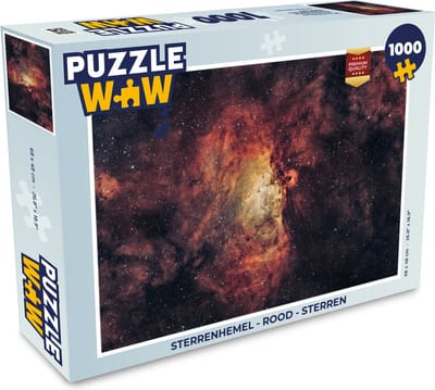 Puzzel Sterrenhemel - Rood - Sterren - Legpuzzel - Puzzel 1000 stukjes volwassenen