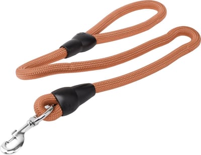 Nobleza Hondenriem bruin - Ronde hondenleiband - Uitlaatriem - Fluorescerend - Bruin - 120 cm