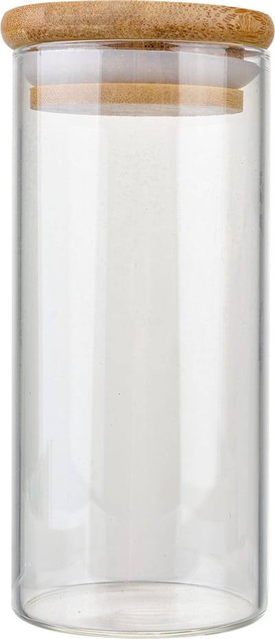 Clayre & Eef Voorraadpot Ø 5x13 cm Transparant Glas