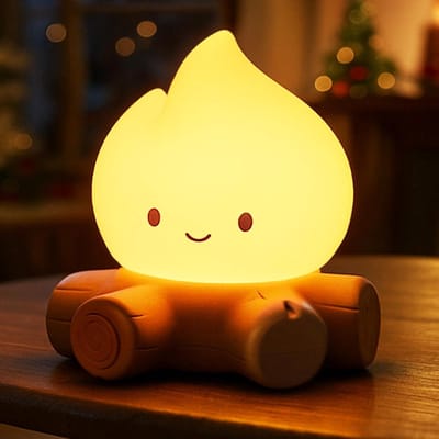 KZQ Vlammen Nachtlamp USB Oplaadbare Campfire Lamp Dimbaar Vlamloze Kaars Voor Tafeldecoratie Binnen En Buiten Sfeerverlichting Voor Kinderen Kerstmis En Feesten
