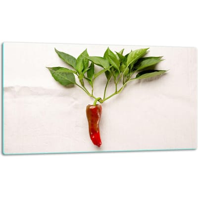 TMK ArtDeko - Glazen Snijplank - 52x30 - Paprika - Beschermplaat
