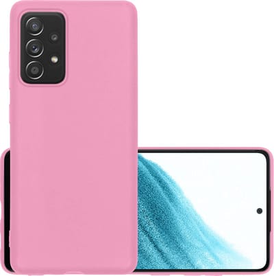 Hoesje - Geschikt voor Samsung Galaxy A53 - Sterk & Shockproof - Hoes Cover - Siliconen Case - Lichtroze