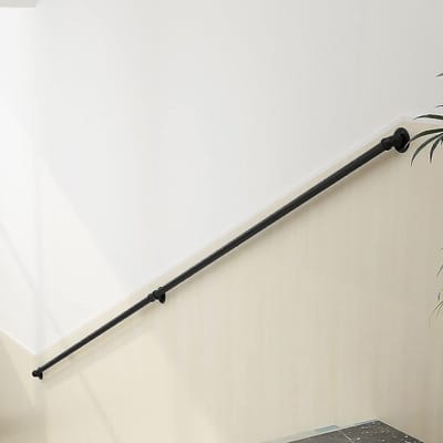 Trapleuning Wandmontage - Handgreep Buis - Veiligheid Binnen - Industrieel Design - 1 Meter - Zwart