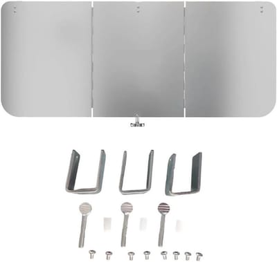 Terrasverwarmer Windscherm - Warmte Reflector - Buiten Verwarmen - Energie Besparend - Opvouwbaar - Zilver